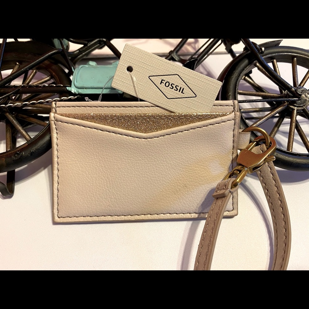 Fossil card case wristlet